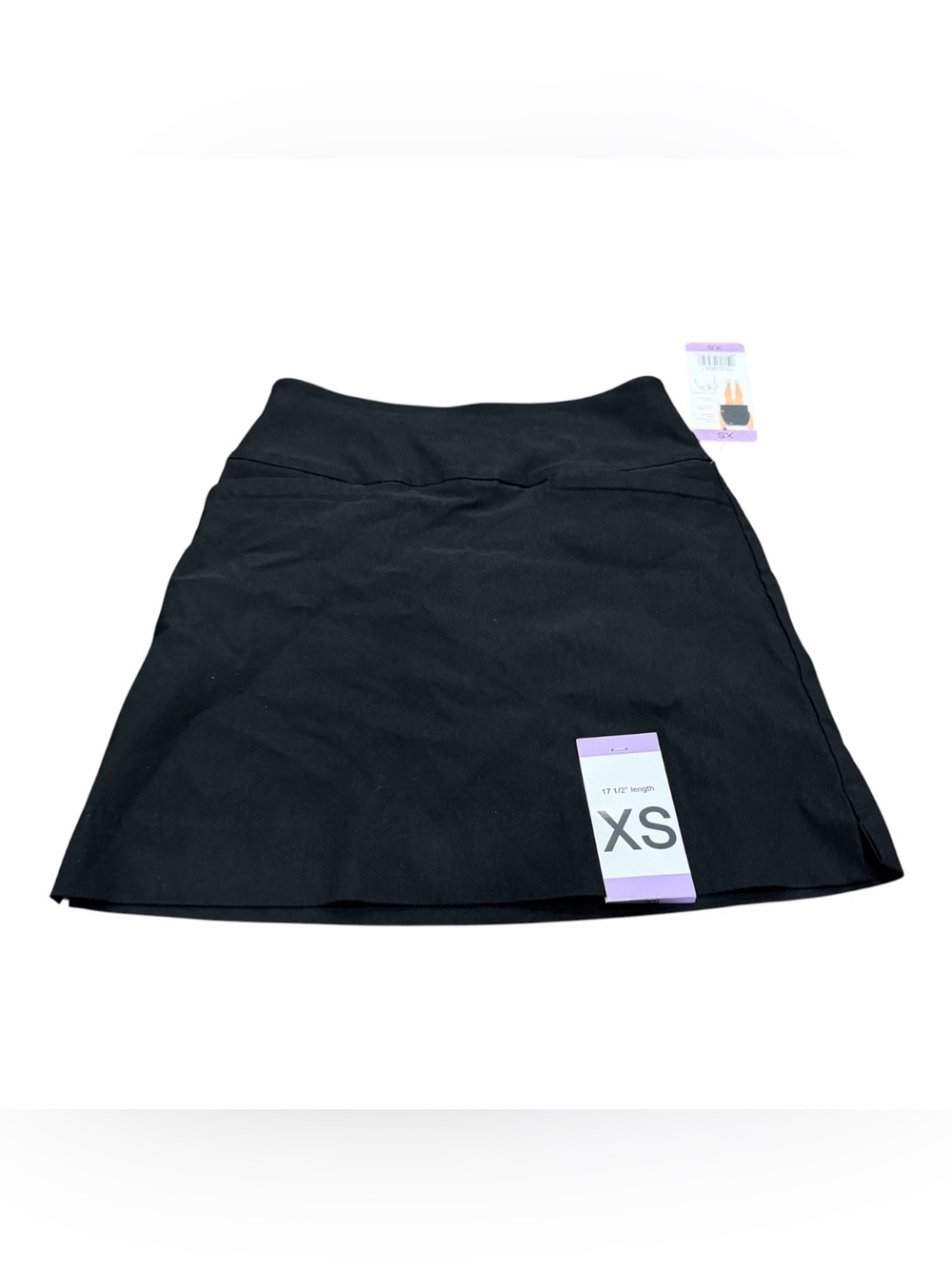 S.C. & Co Womens Skort Skirt Tummy Control, Pockets Size XS Black, NEW